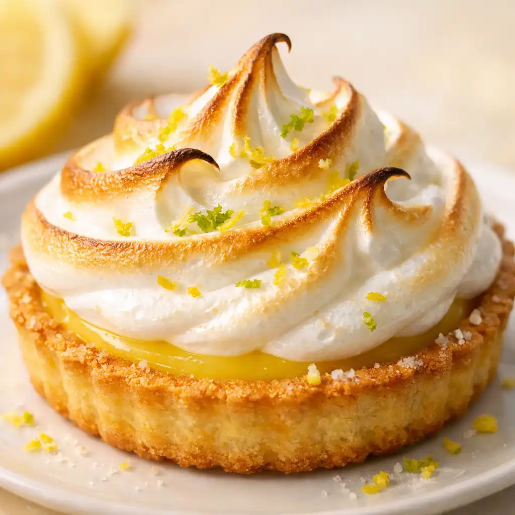 Dessert français élégant : tarte au citron meringuée